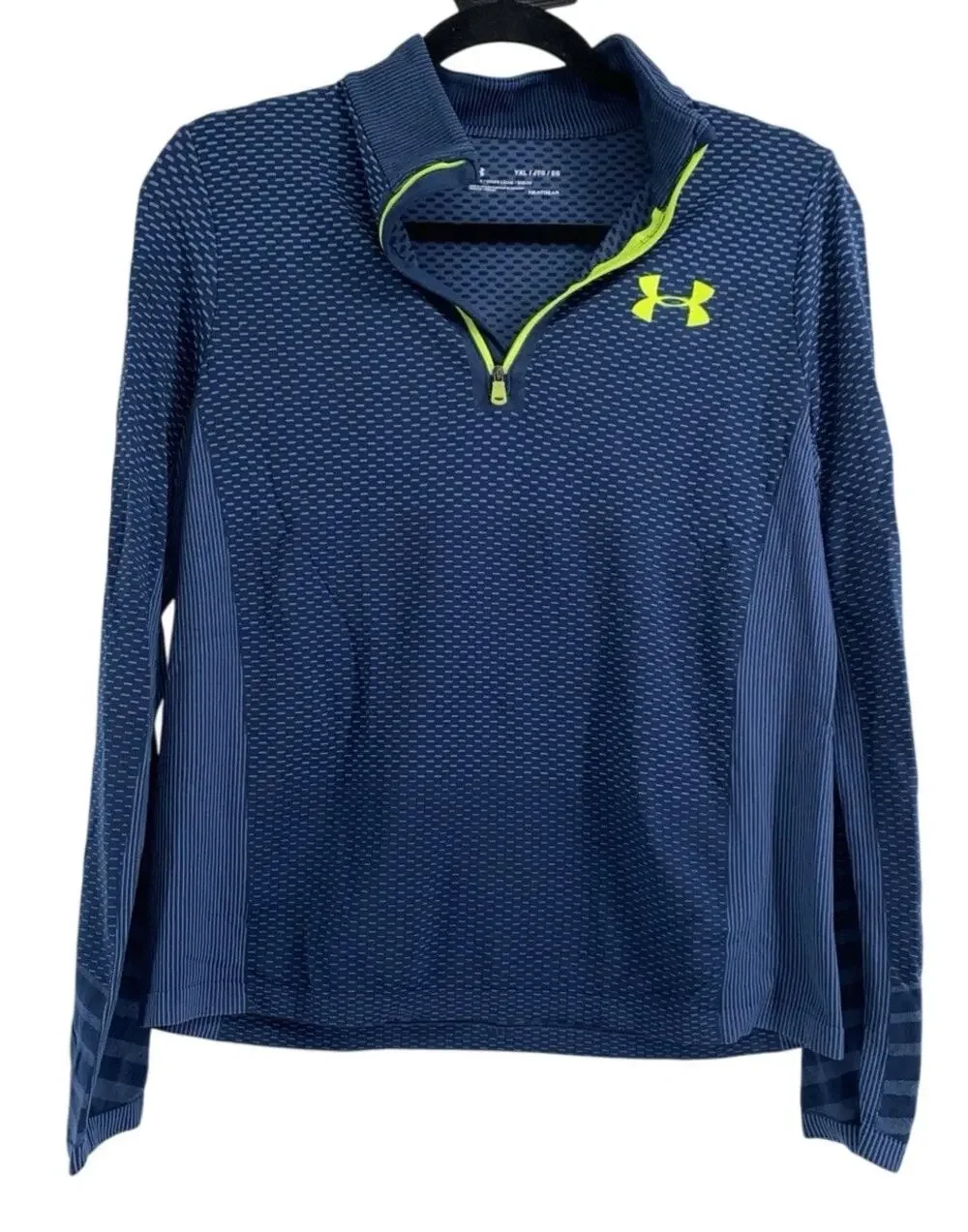 Under Armour HeatGear 1/4 Zip Pullover Navy Youth XL Long Sleeve YXL Boys